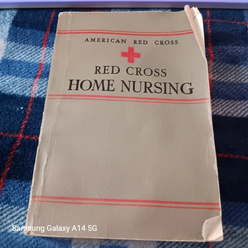 AMERICAN RED CROSS Home Nursing Textbook 1942 Lona Trott Vintage WWII Medical